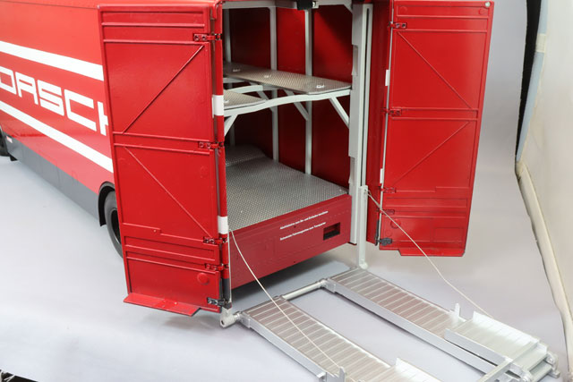 CMR CMR149 1/18 Mercedes O317 Porsche Race Transporter Red/White - image 6