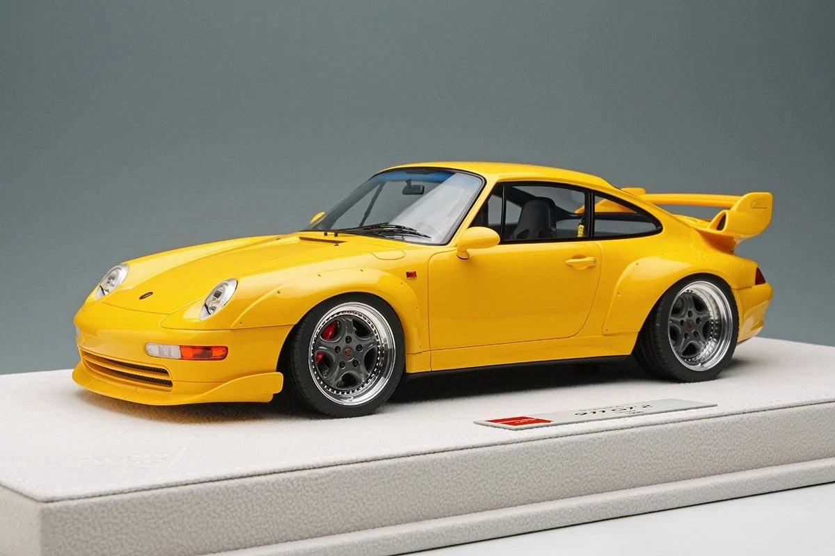Make Up EIDOLON EML213B 1/18 Porsche 911 (993) GT2 Street 1996 Speed Yellow - image 1