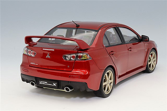VIAT Model FS-VT18001 1/18 Mitsubishi Lancer Evolution X Red/Carbon Hood/RAYS Volk Racing TE37 Wheels - image 3