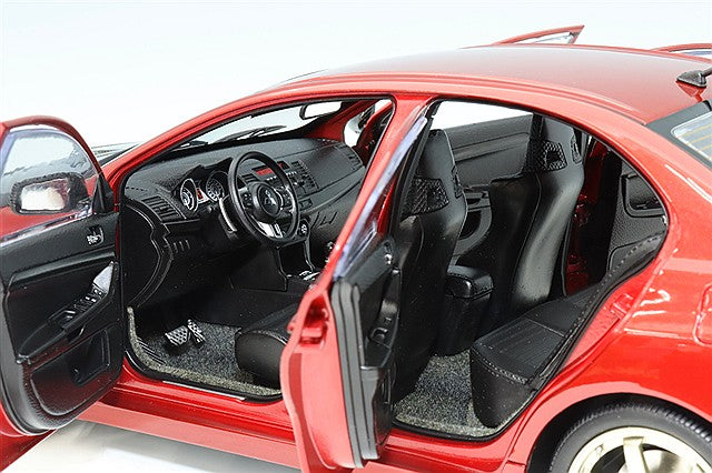 VIAT Model FS-VT18001 1/18 Mitsubishi Lancer Evolution X Red/Carbon Hood/RAYS Volk Racing TE37 Wheels - image 5