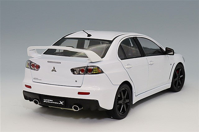 VIAT Model FS-VT18004 1/18 Mitsubishi Lancer Evolution X White/Carbon Hood/RAYS Volk Racing TE37 Wheels - image 3