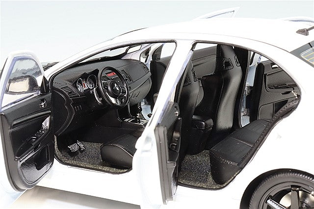 VIAT Model FS-VT18004 1/18 Mitsubishi Lancer Evolution X White/Carbon Hood/RAYS Volk Racing TE37 Wheels - image 5