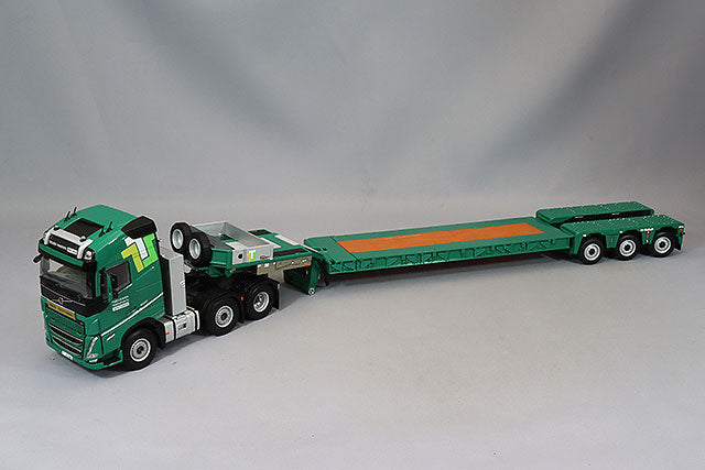 WSI FS-WSI01-4552 1/50 Volvo FH5 Globetrotter 6x2 Twin Steer with Euro PX Three-Axle Low Loader Thevenon Transports Speciaux - image 1