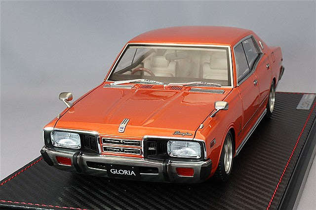 Ignition Model IG3557 1/18 Nissan Gloria Brougham 330 Longchamp-Style 14-Inch Wheels Copper Orange with Display Case Overseas Parallel Import - image 1