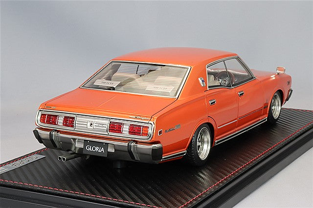 Ignition Model IG3557 1/18 Nissan Gloria Brougham 330 Longchamp-Style 14-Inch Wheels Copper Orange with Display Case Overseas Parallel Import - image 3