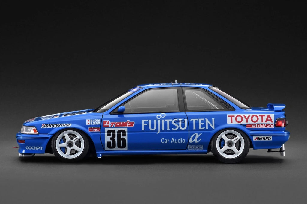 Ignition Model IG3862 Parallel Import Ignition Model 1/18 Fujitsu Ten Toyota Team TOM'S Corolla Levin AE92 1991 JTC #36 Masanori Sekiya/Hitoshi Ogawa with Masanori Sekiya Figure - image 2