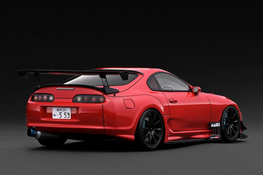 Ignition Model IG3885 1/18 Toyota Supra RZ JZA80 ORIDO-STREET Red - image 3