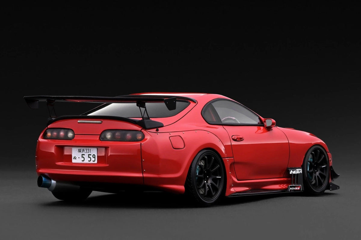 Ignition Model IG3885 1/18 Toyota Supra RZ JZA80 ORIDO-STREET Red - image 3