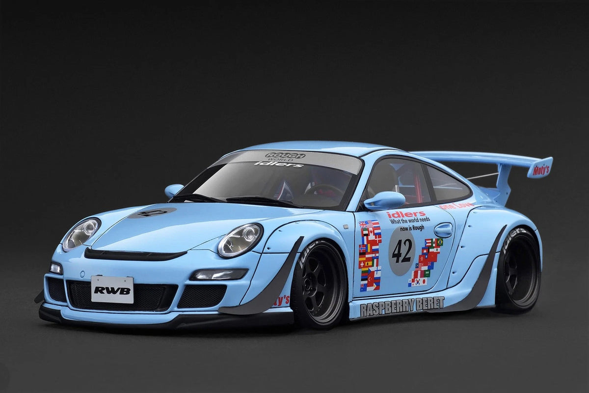 Ignition Model IG3958 1/18 RWB Porsche 997 Light Blue - image 1