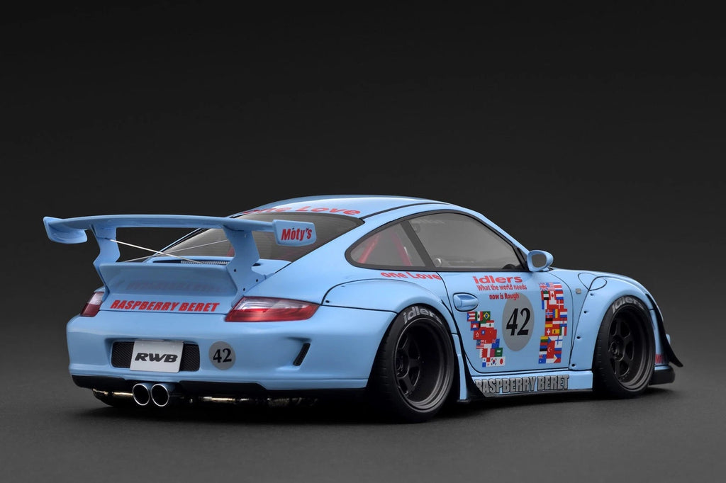 Ignition Model IG3958 1/18 RWB Porsche 997 Light Blue - image 3
