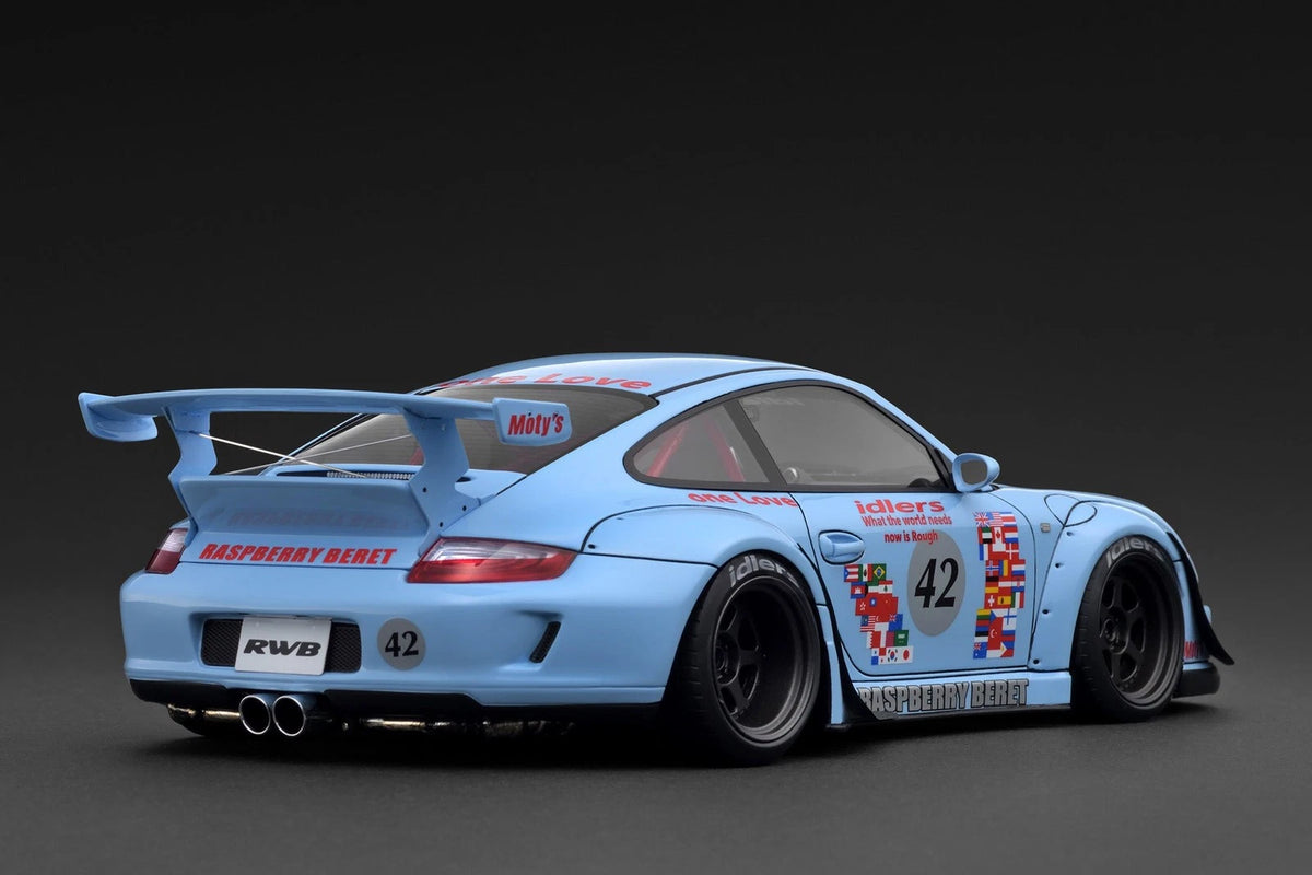 Ignition Model IG3958 1/18 RWB Porsche 997 Light Blue - image 3