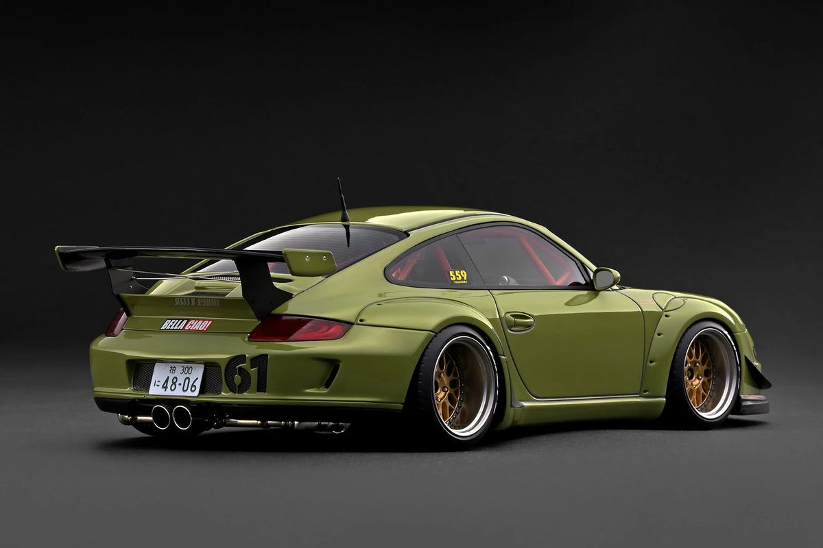 Ignition Model IG3960 1/18 RWB Porsche 997 Green - image 3