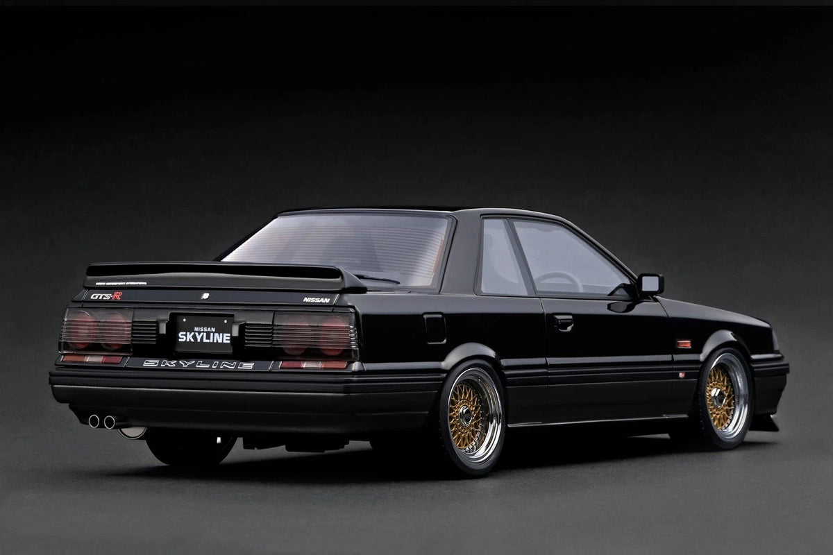 Ignition Model IG4011 1/18 Nissan Skyline GTS-R (R31) Black/BBS RS-Type 17-inch Wheels(Polished/Gold) - image 3