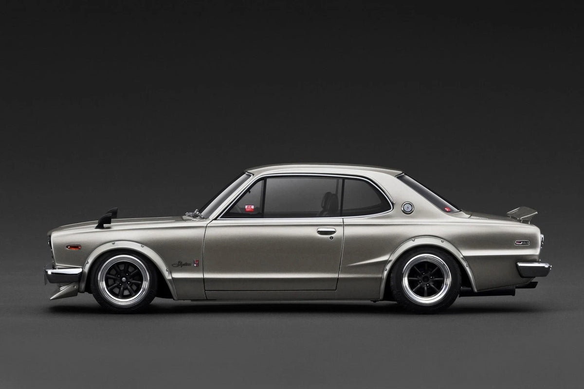 Ignition Model IG4032 1/18 Nissan Skyline 2000 GT-R (KPGC10) Dark Silver/RS Watanabe 8-Spoke 15-inch Wheels - image 2
