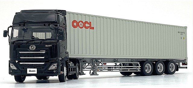 Kyosho KS03939A 1/43 UD Quon GK Nippon Trex Container Semi-Trailer Black/OOCL Container - image 2