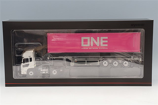 Kyosho KS03939B 1/43 UD Quon GK Nippon Trex Container Semi-Trailer White/ONE Container - image 1