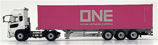 Kyosho KS03939B 1/43 UD Quon GK Nippon Trex Container Semi-Trailer White/ONE Container - image 3