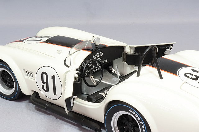 Kyosho KS08047EW 1/18 Shelby Cobra 427 S/C Essex Wire #91 White/Dark Blue - image 4