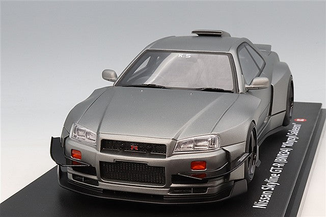 Kyosho Samurai KSR18068MG 1/18 Nissan Skyline GT-R (R34) Kijil Saleem Matte Gray - image 1