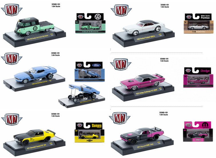 M2 Machines M2-32500-101 1/64 32500 Series Release 101 Six-Car Box - image 1