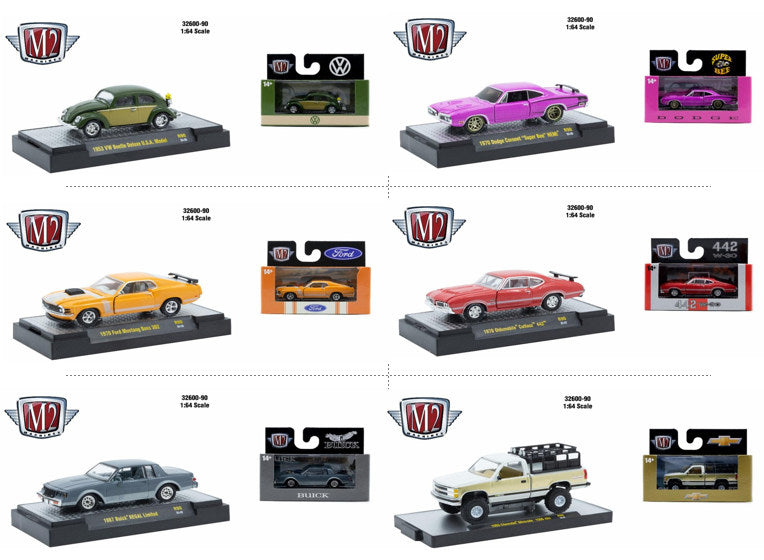M2 Machines M2-32600-90 1/64 32600 Series Release 90 Six-Car Box - image 1