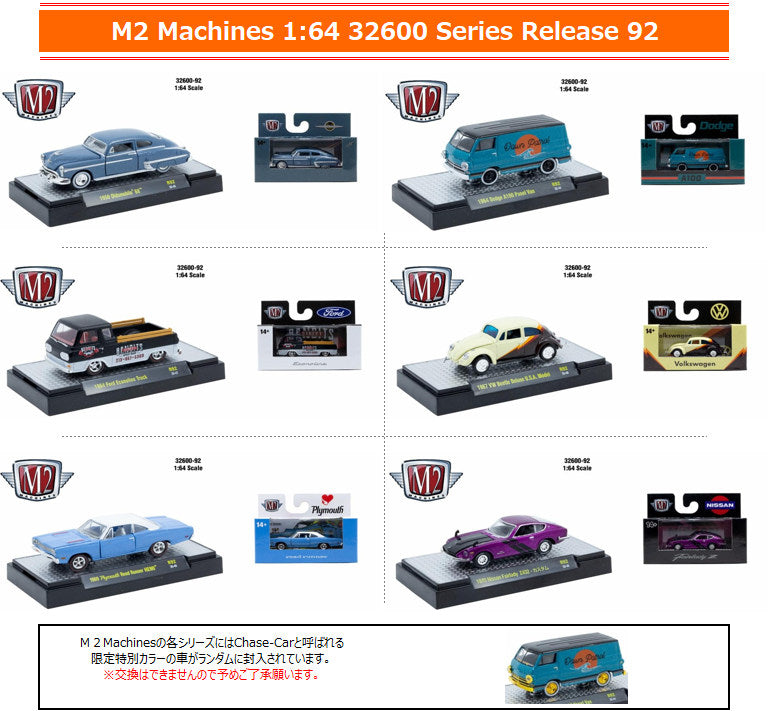 M2 Machines M2-32600-92 1/64 32600 Series Release 92 Six-Car Box - image 1