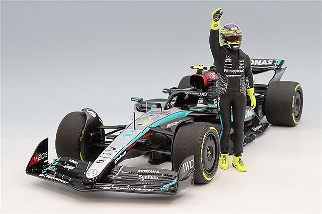 MINICHAMPS MC110242444 1/18 Mercedes-AMG Petronas W15 E Performance 2024 Abu Dhabi GP #44 L. Hamilton Last Race with Figure - image 1