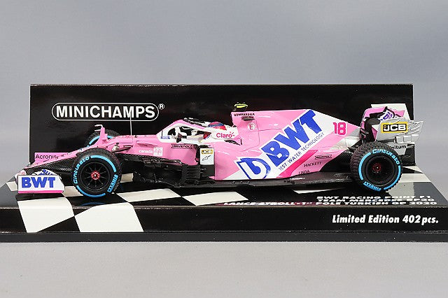 MINICHAMPS MC417201418 1/43 BWT Racing Point Mercedes RP20 2020 Turkish GP #18 L. Stroll First F1 Pole Position - image 2