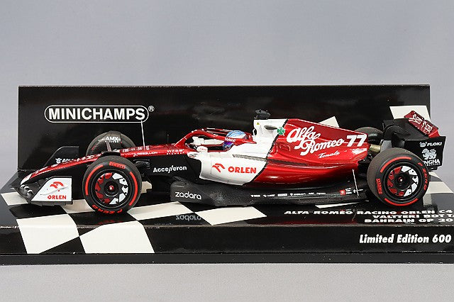 MINICHAMPS MC417220177 1/43 Alfa Romeo F1 Team Orlen C42 2022 Bahrain GP #77 V. Bottas - image 2