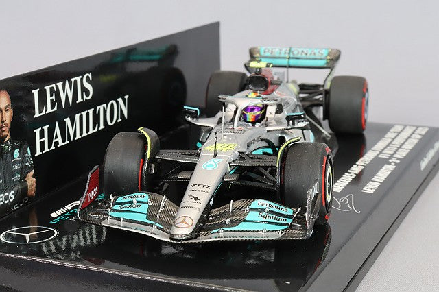 MINICHAMPS MC417221044 1/43 Mercedes-AMG Petronas W13 E Performance 2022 British GP Third Place #44 L. Hamilton - image 1