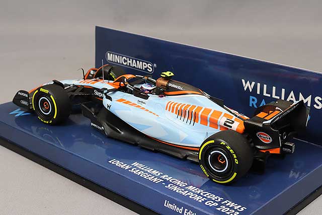 MINICHAMPS MC417231602 1/43 Williams Racing FW45 2023 Singapore GP #2 L. Sargeant - image 3