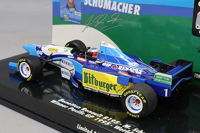MINICHAMPS MC517951501 1/43 Benetton-Renault B195 1995 Pacific GP Winner #1 M. Schumacher World Champion - image 3