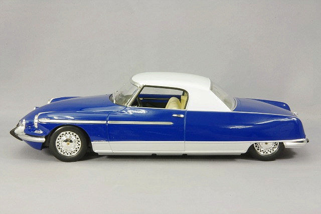 METAL-18 METAL18001A 1/18 Citroen DS19 Chapron Coupe Le Dandy 1964 Blue/White Roof with Working Headlights and Taillights - image 2
