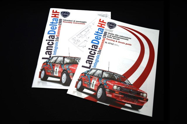 Italeri PL-IT4712JP 1/12 Lancia Delta HF Integrale 16V 1989 Sanremo Rally Winner #1 M. Biasion/T. Siviero or #5 D. Auriol/B. Occelli Plastic Model Kit with Japanese Supplement - image 10