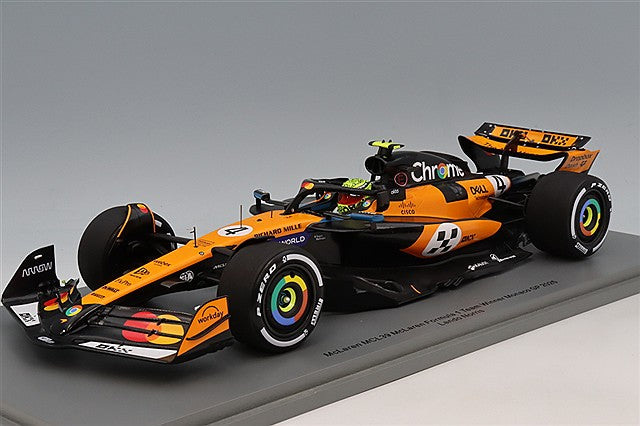 Spark S18S1011 1/18 McLaren MCL39 2025 Monaco GP Winner #4 L. Norris with Pit Board - image 1