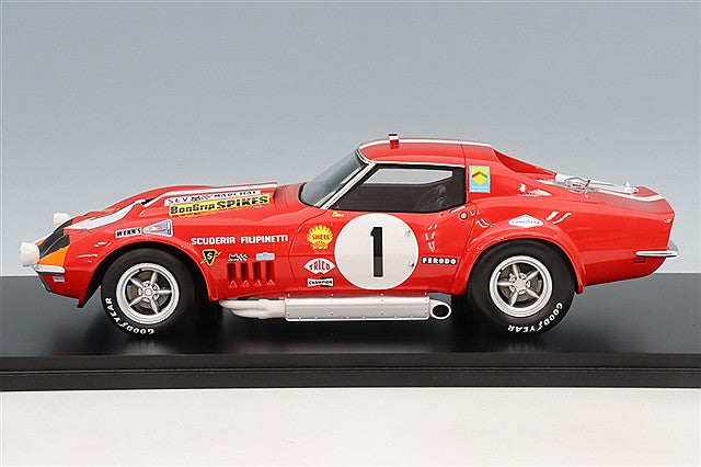 Spark S18S853 1/18 Chevrolet Corvette C3 Scuderia Filipinetti 1969 Le Mans #1 H. Greder / R. Wisell - image 2