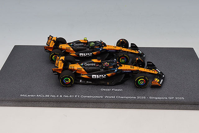 Spark S9590 1/43 McLaren MCL39 McLaren Formula 1 Team 2025 Constructors' Champion #4 L. Norris & #81 O. Piastri Two-Car Set - image 2