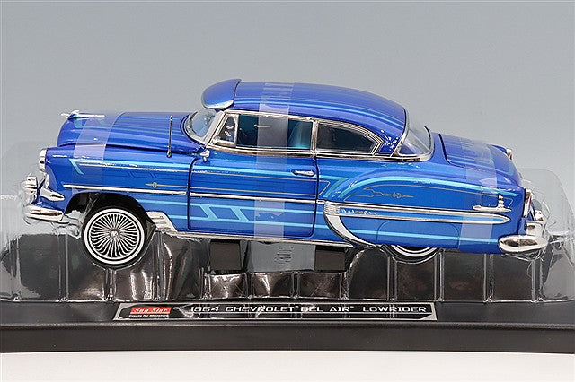 Sun Star SS1721 1/18 Chevrolet Bel Air Hardtop Coupe Lowrider 1954 Blue with Working Suspension - image 2
