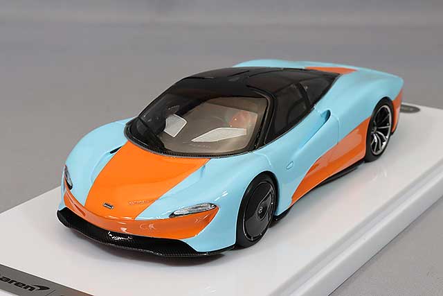 Tecnomodel T43-EX10E 1/43 McLaren Speedtail 2020 Light Blue / Orange - image 1