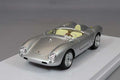 Tecnomodel TM43-61D 1/43 Porsche 550A RS 1957 Press Version, front three-quarter view on display base
