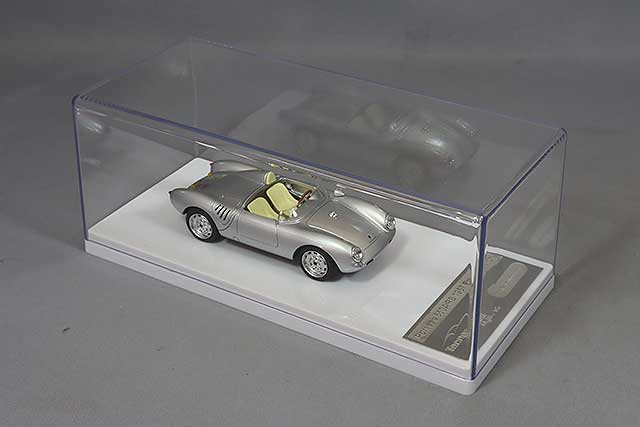 Tecnomodel TM43-61D 1/43 Porsche 550A RS 1957 Press Version, model shown inside clear display case