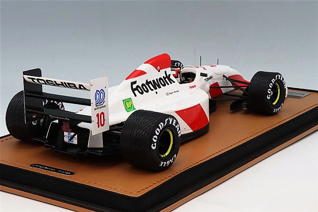 Tecnomodel TMD18-458C 1/18 Footwork FA13 Footwork Mugen Honda 1992 Belgian GP #10 Aguri Suzuki with Rain Tires & Driver Figure - image 3