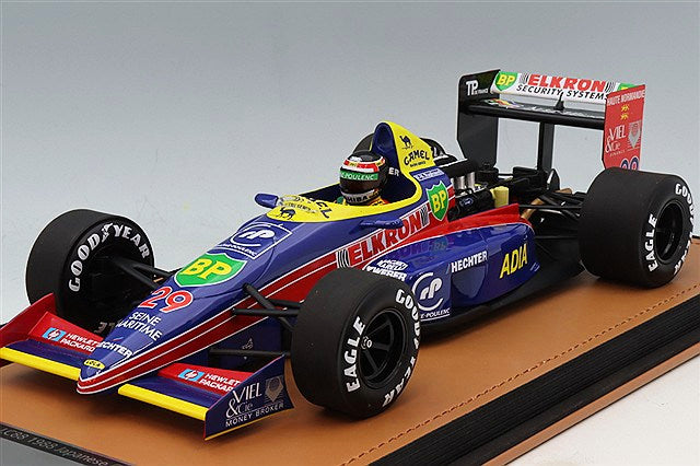 Tecnomodel TMD18-469A 1/18 Larrousse Lola LC88 Ford Cosworth DFZ 1988 Japanese GP F1 Debut Sixteenth Place #29 Aguri Suzuki with Driver Figure - image 1