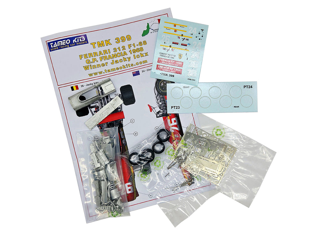Tameo TMK399 1/43 Ferrari 312 F1 French GP 1968 J.Ickx /C.Amon Metal Model Kit - image 1