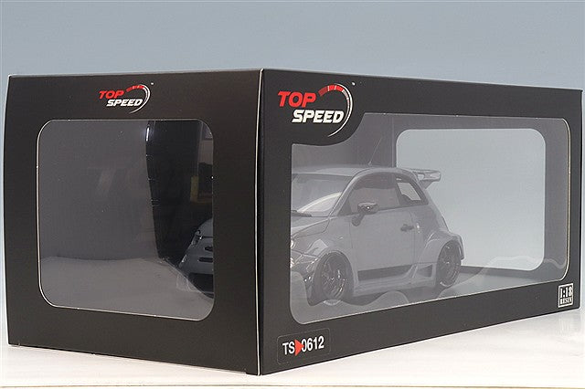 Top Speed TS0612 1/18 Abarth 595 LB-WORKS x Abas Works Gray - image 4