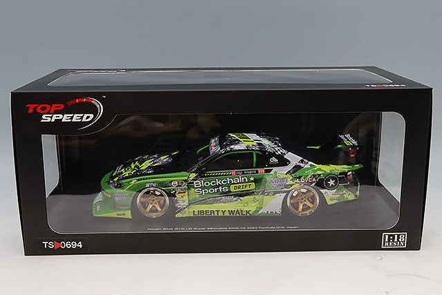 Top Speed TS0694 1/18 Nissan Silvia S15 LB-Super Silhouette V2 2024 Formula Drift Japan #555 Y. Faust - image 4