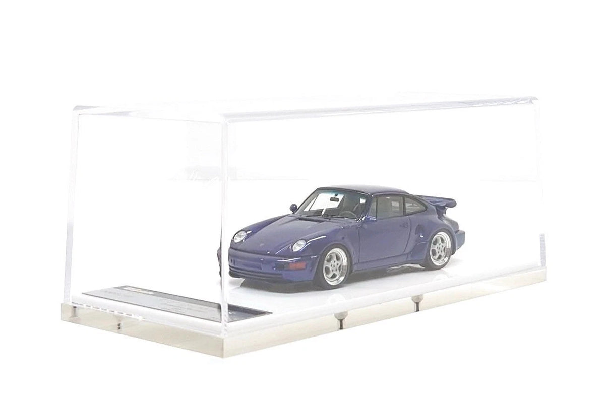 VISION VM160G Porsche 911 964 Turbo S Exclusive Flachbau 1994 Cobalt Blue Metallic - clear display case