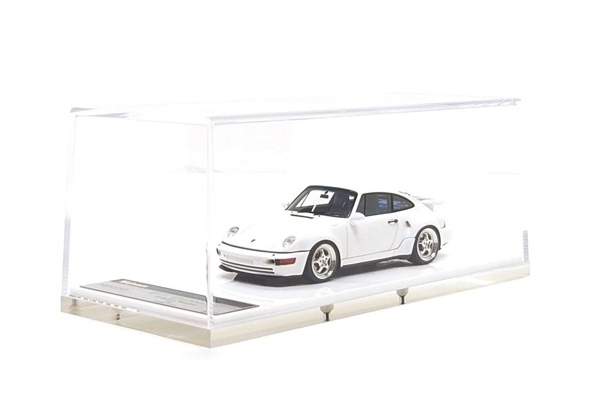 VISION VM160H 1/43 Porsche 911 (964) Turbo S Flatnose 1994 Pearl White in clear display case