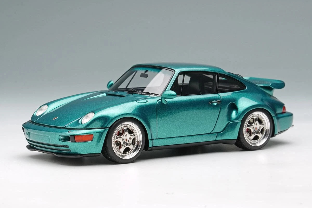 VISION VM160J 1/43 Porsche 911 (964) Turbo S Flatnose 1994 Wimbledon Green Metallic - image 1