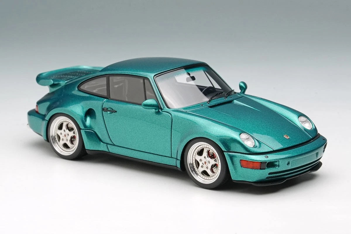 VISION VM160J 1/43 Porsche 911 (964) Turbo S Flatnose 1994 Wimbledon Green Metallic - image 2